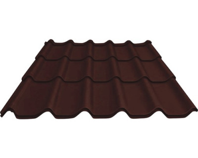 Plechová krytina čokoládovo hnedá 1100x1170x0,5 mm